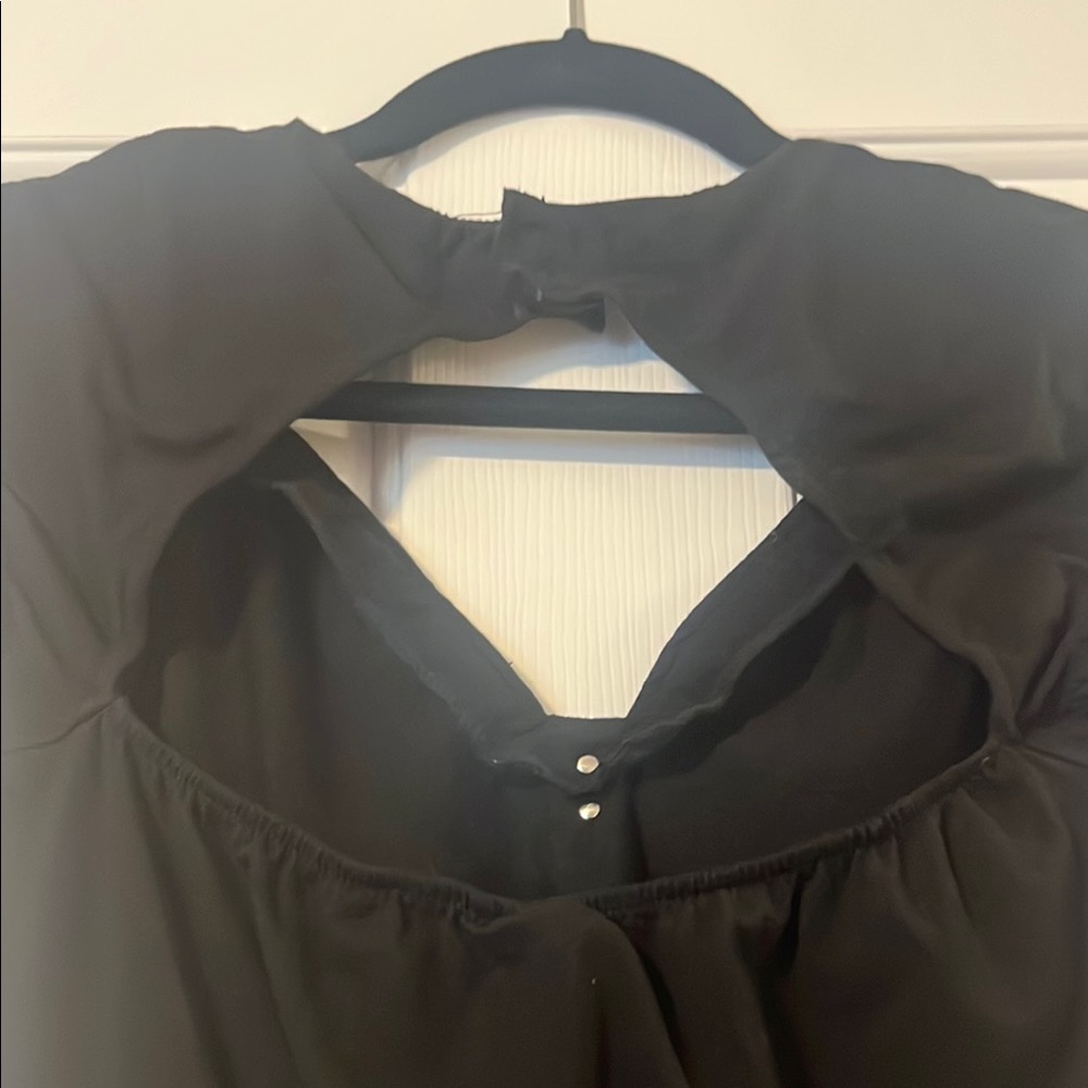 Dollskill Black Women's Top with Moon Pendant - Picture 4 of 6